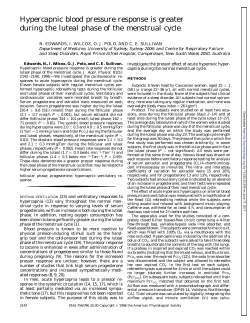 Hypercapnic blood pressure response is greater during the luteal