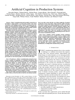 Artificial Cognition in Production Systems