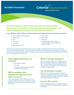 Colonial Voluntary Benefits Accident