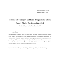 Multimodal Transport and Land Bridges in the Global Supply Chain