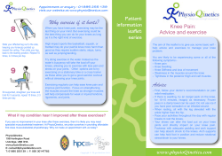 4. Knee Pain Information Leaflet