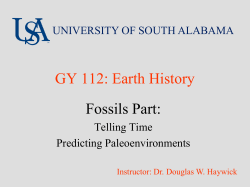 GY 112: Earth History Fossils Part