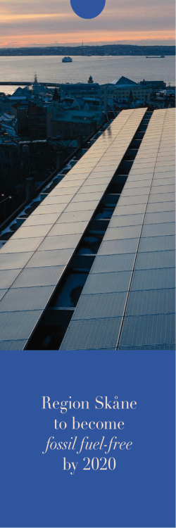 Region Skåne to become fossil fuel-free by 2020