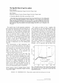 The Specific Heat of Ag2S in a-phase