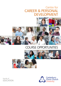 Centre for Career and Personal Development brochure