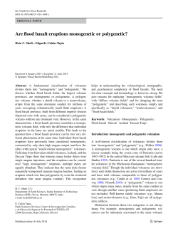Are flood basalt eruptions monogenetic or