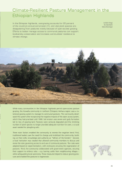 Climate-Resilient Pasture Management in the Ethiopian Highlands