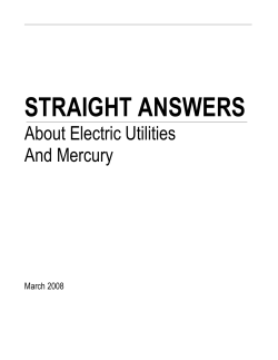 Straight Answers About Electric Utilities and Mercury