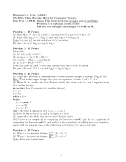 Homework 4, Mon 10-03-11 CS 2050, Intro Discrete Math for