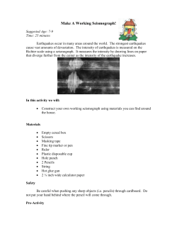 Make A Working Seismograph!