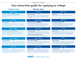 A countdown to college checklist