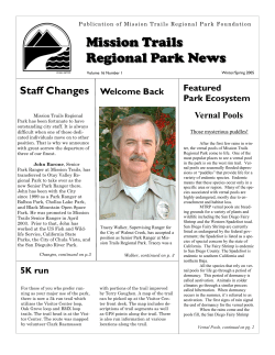 Winter/Spring 2005 - Mission Trails Regional Park