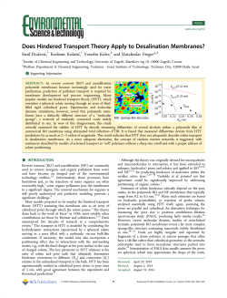 Does Hindered Transport Theory Apply to Desalination Membranes?