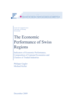 The Economic Performance of Swiss Regions