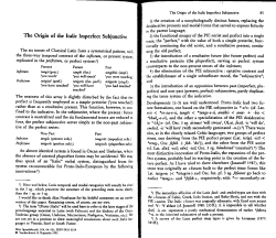 The Origin of the Italic Imperfect Subjunctive