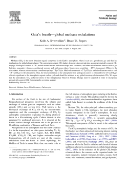 Gaia`s breath&mdash;global methane exhalations