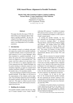 XML-based Phrase Alignment in Parallel