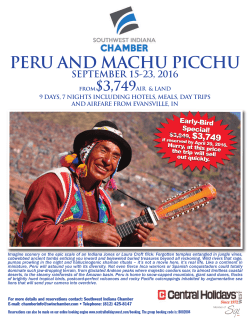 peru and machu picchu - Southwest Indiana Chamber