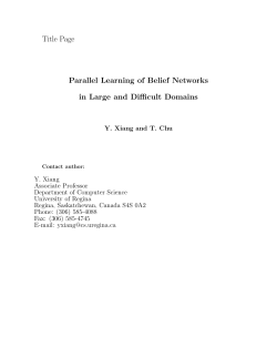 Parallel Learning of Belief Networks in Large and Difficult Domains