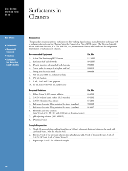 Surfactants In M-1811 Cleaners