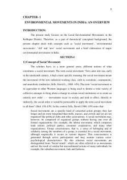 chapter- 1 environmental movements in india: an