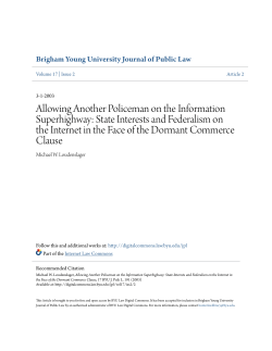 Allowing Another Policeman on the Information Superhighway: State