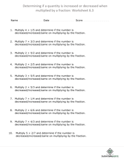 Determining if a quantity is increased or decreased when multiplied