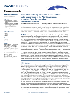 The evolution of deep‐ocean flow speeds and &delta;13C under large