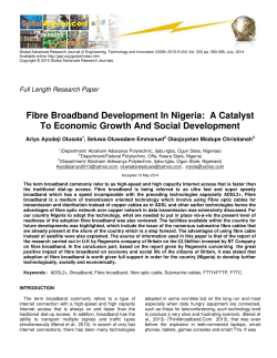 Fibre Broadband Development In Nigeria