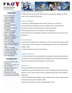 Online Timesheet Input Project