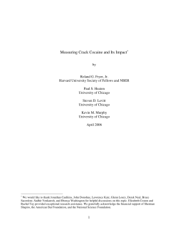 Measuring Crack Cocaine and Its Impact