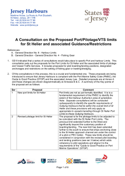 consultation into St Helier port limits