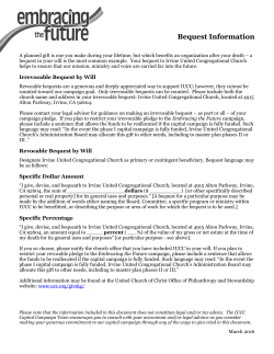 Embracing the Future &ndash; Bequest Info