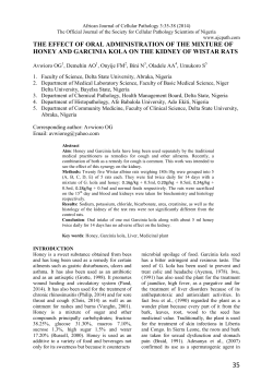 THE EFFECT OF ORAL ADMINISTRATION OF THE MIXTURE OF