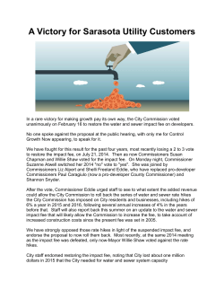 A Victory for Sarasota Utility Customers