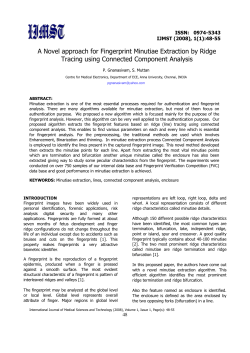 A Novel approach for Fingerprint Minutiae Extraction by Ridge
