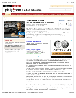 2 Sentences Tossed - Philly.com