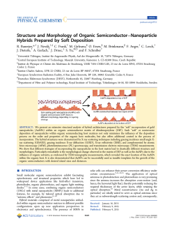 Structure and Morphology of Organic Semiconductor&ndash;Nanoparticle