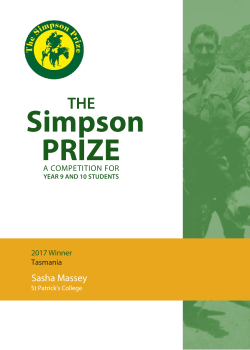 Sasha Massey - The Simpson Prize