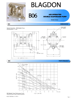 Data Sheet - Blagdon Pump
