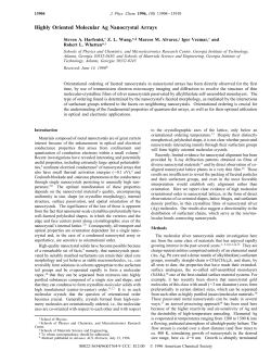 Highly Oriented Molecular Ag Nanocrystal Arrays