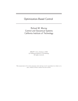 Optimization-Based Control - Control and Dynamical Systems