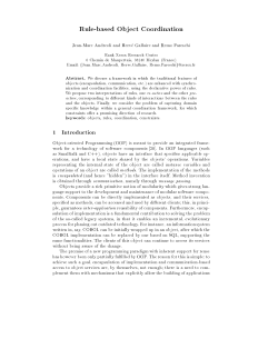 Rule-based Object Coordination