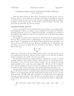 Circulation density and an argument for Stokes` Theorem