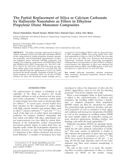 The partial replacement of silica or calcium carbonate by halloysite