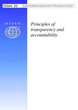 Principles of transparency and accountability