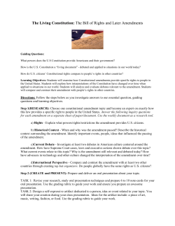 The Living Constitution: The Bill of Rights and Later Amendments