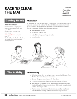 Race to Clear the Mat - Elementary Mathematics!