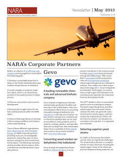 NARA`s Corporate Partners Gevo