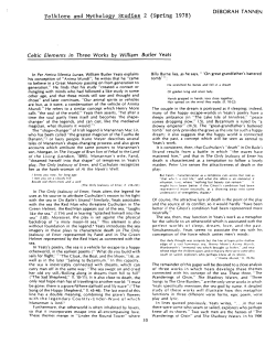 Celtic Elements in Three Works by William Butler